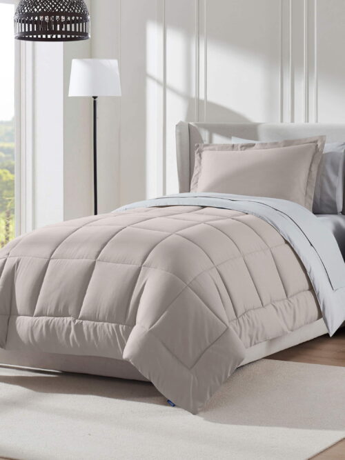 LammaLoe Twin Comforter Set, With Sheets, Bed In A Bag 5 Piece, Bedding Set, Linen