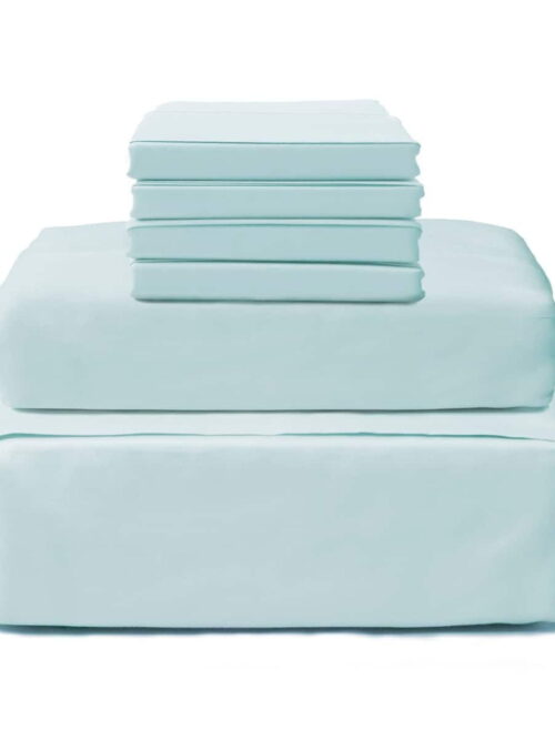 Lintex Linens Hotel Collection 1800 6-Piece Bed Sheet Set Grey Queen