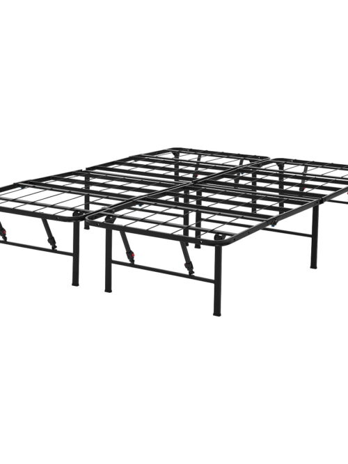 Mainstays 14" High Quad Fold Steel Platform Bed Frame, Queen
