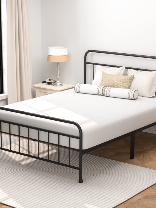 Mainstays Ardent King Metal Spindle Bed, Black,Adult