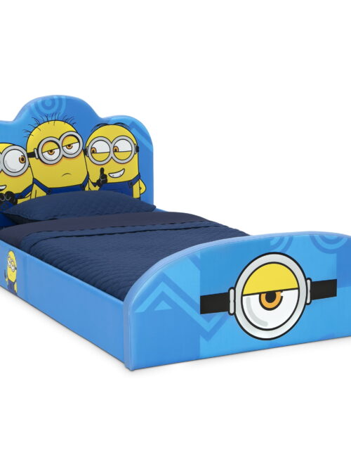 Minions Upholstered Twin Bed by Delta Children, Blue