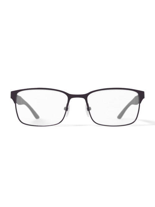 OCTO180 Men's Respect Browline Prescription Eyeglasses with Case, Gray