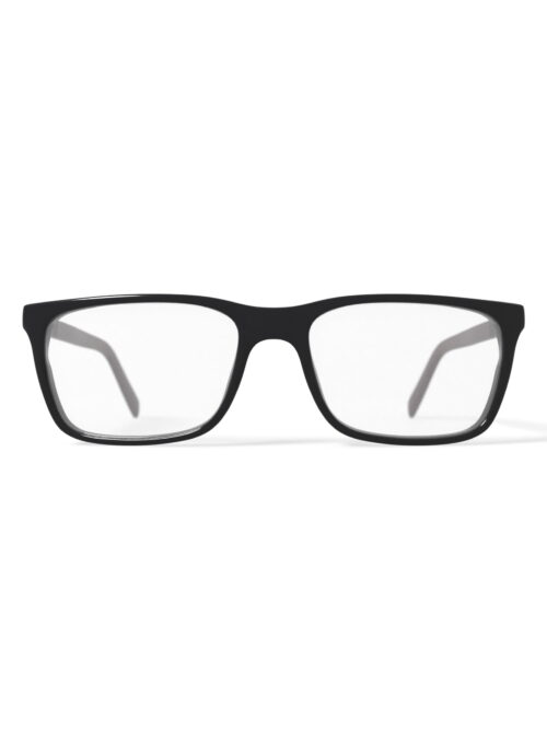 Phat Farm Men's HV704 Rectangular Prescription Eyeglasses with Case, Black/Red