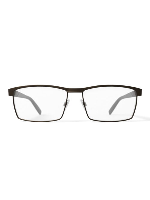 Phat Farm Men's HV706 Browline Prescription Eyeglasses with Case, Silver