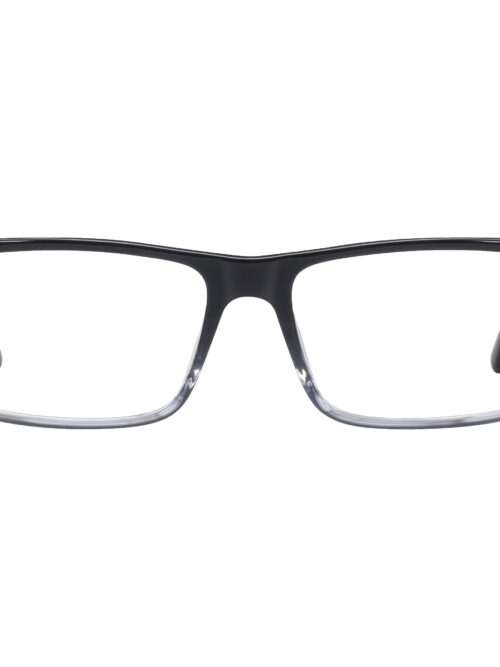 Phat Farm Men's HV713 Rectangular Prescription Eyeglasses with Case, Grey Crystal Gradient