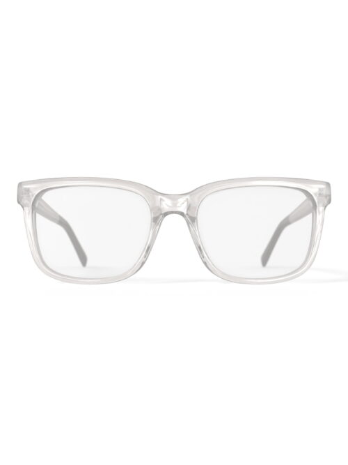 Phat Farm Men’s HV725 Square Prescription Eyeglasses with Case, Crystal