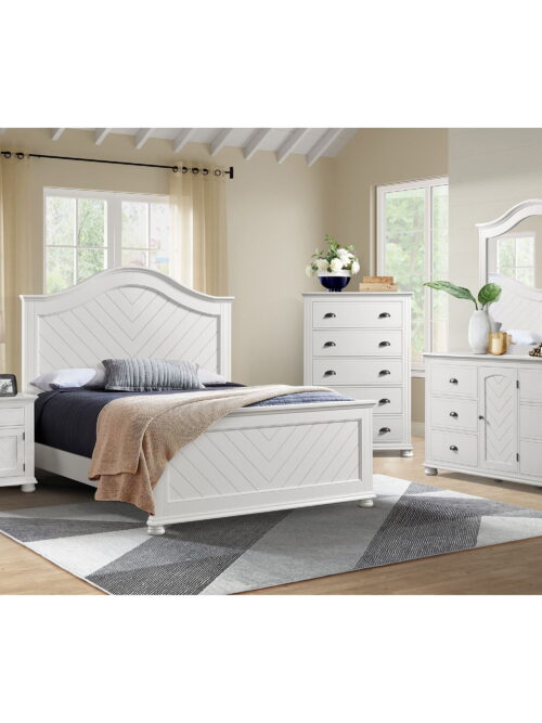 Picket House Furnishings Conaughey  Queen Panel Bed in White