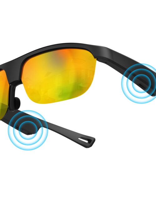 Alpha Digital Polarized Bluetooth Smart Glasses with Mic, Open-Ear Audio, UV400, IP65 Waterproof, 5-Hour Battery