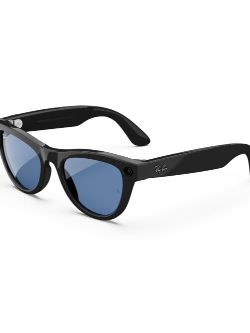Ray-Ban Meta, Skyler Glasses with Meta AI, Audio, Photo, Video Compatibility, Shiny Black, Blue Transition, Regular Fit