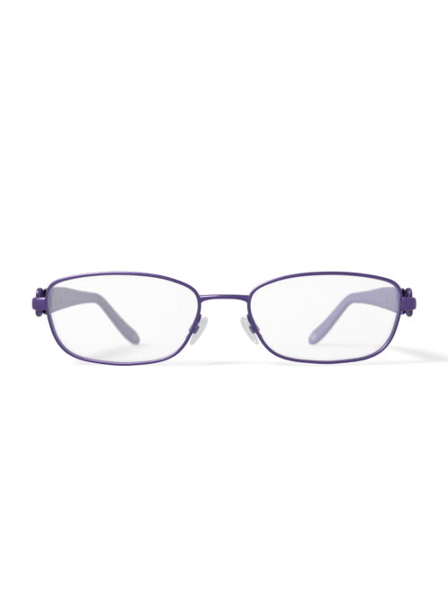 Rose Women's AR09 Rectangular Prescription Eyeglasses with Case, Purple