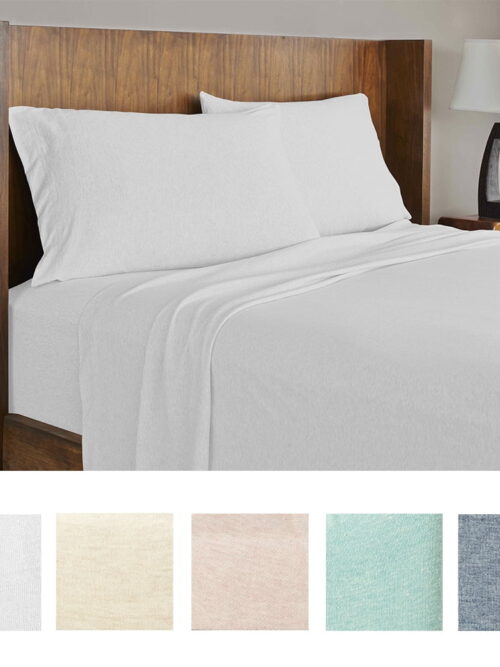 Soft Tees Luxury Cotton Modal Ultra Soft Jersey Knit Sheet Set by Royale Linens