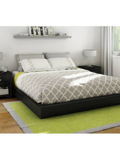 South Shore Basics Platform Bed with Molding, Multiple Sizes and Finishes