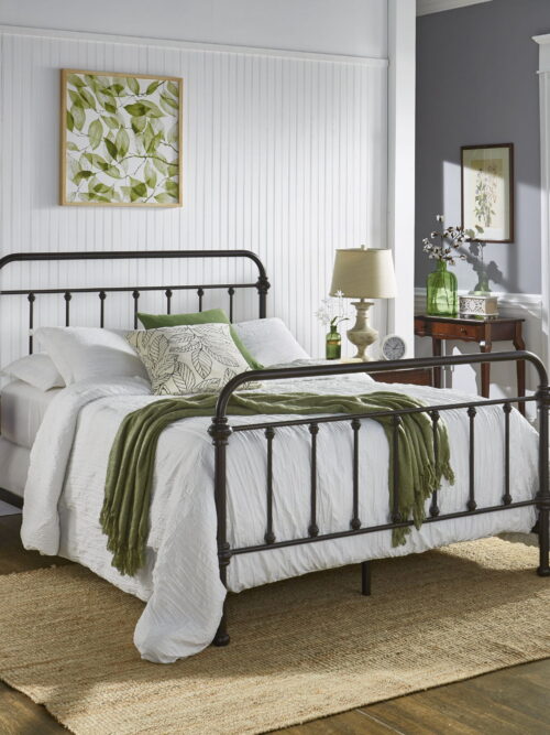 Weston Home Nottingham Metal Full Bed, Antique Dark Bronze