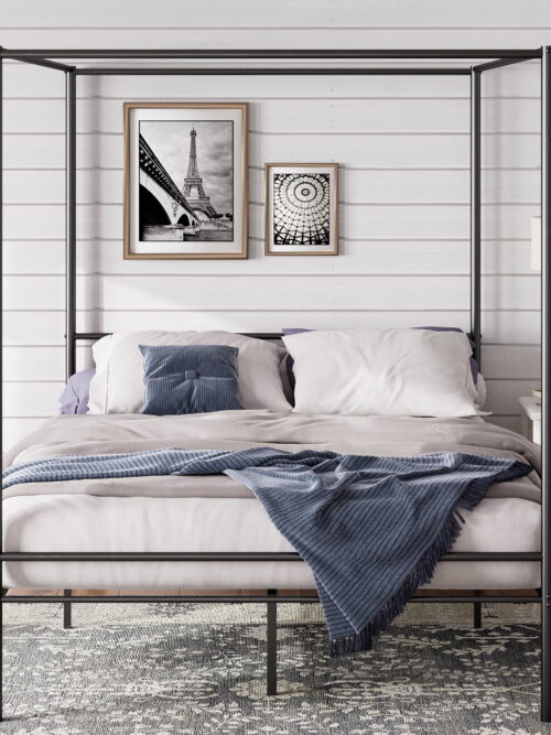 Zinus Seguro 72" Canopy Metal Platform Bed Frame, Full