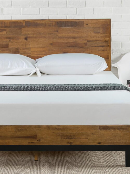 Zinus Tricia 40" Wood Platform Bed Frame with Adjustable Headboard, King