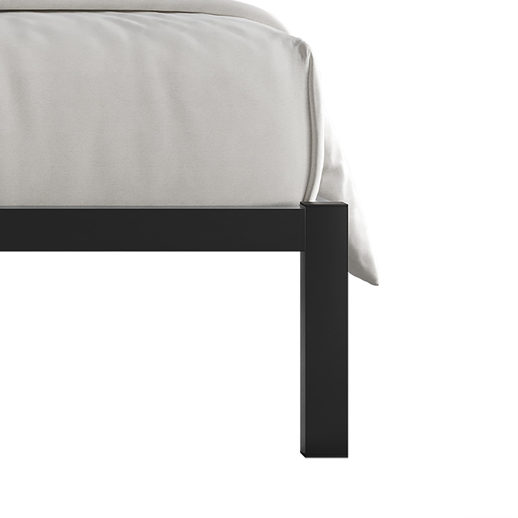 Castle Place Classic Metal Platform Bed, Queen Size, Black - Image 5
