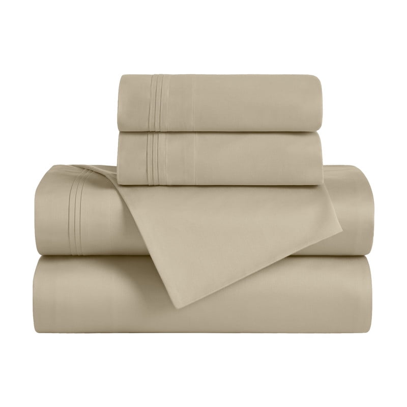 Superior Egyptian Cotton Deep Pocket 650 TC Sheet Set, Twin, Linen - Image 2