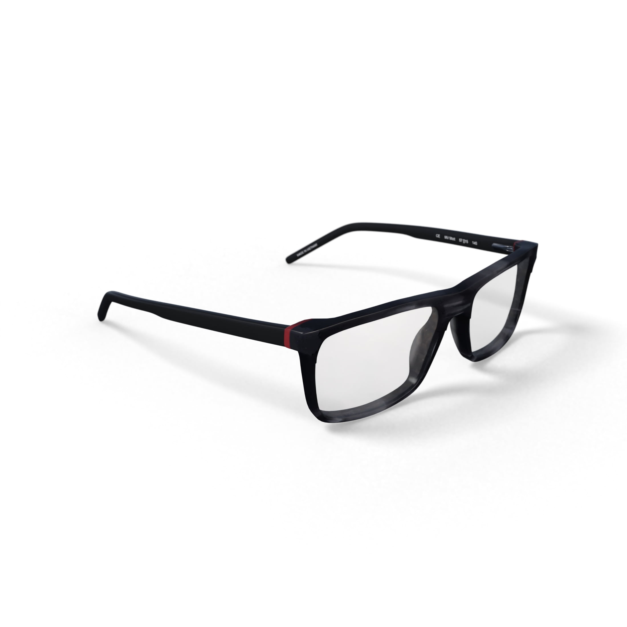 Walmart Men's Matt Rectangular Prescription Eyeglasses with Case, Gray - Image 3