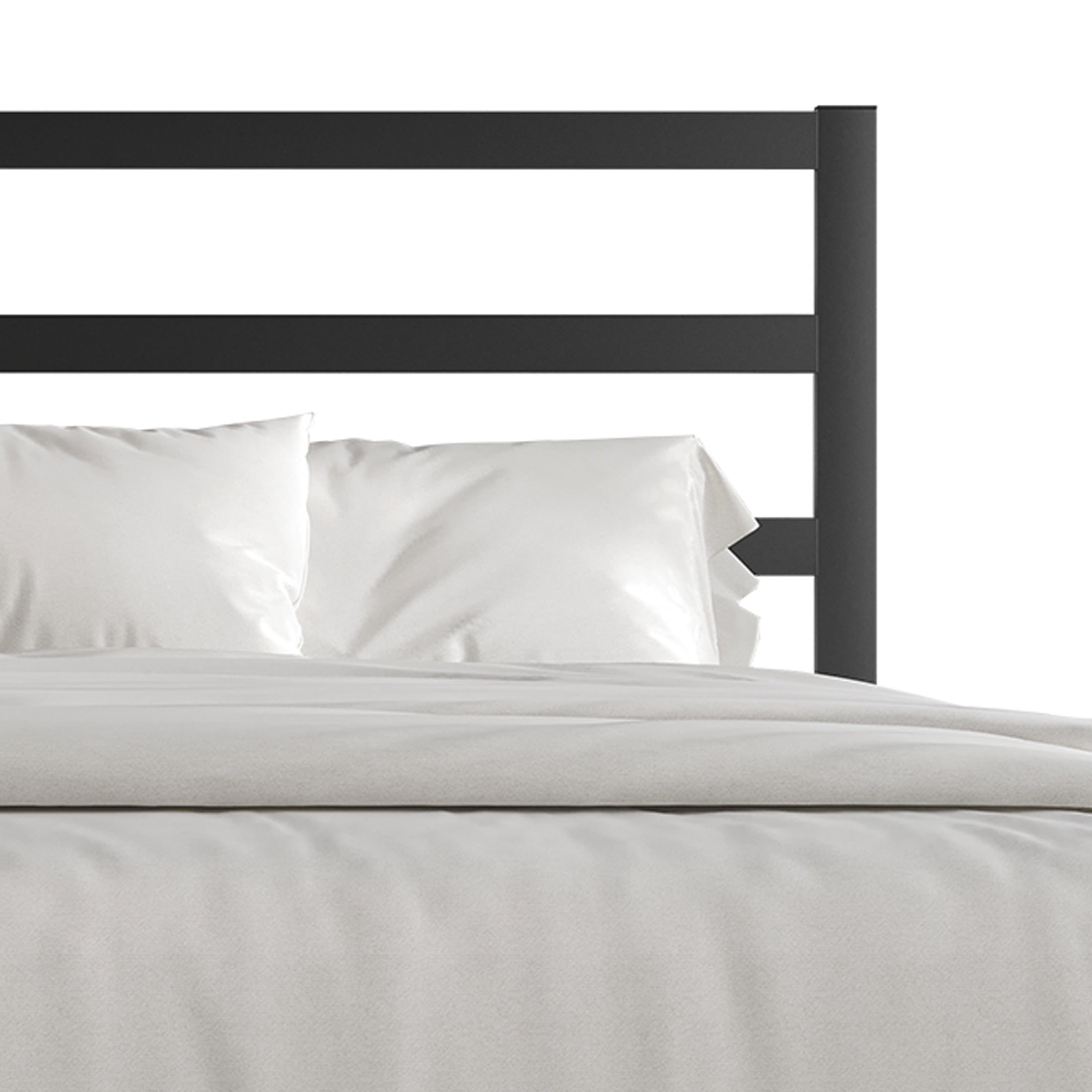 Castle Place Classic Metal Platform Bed, Queen Size, Black - Image 4