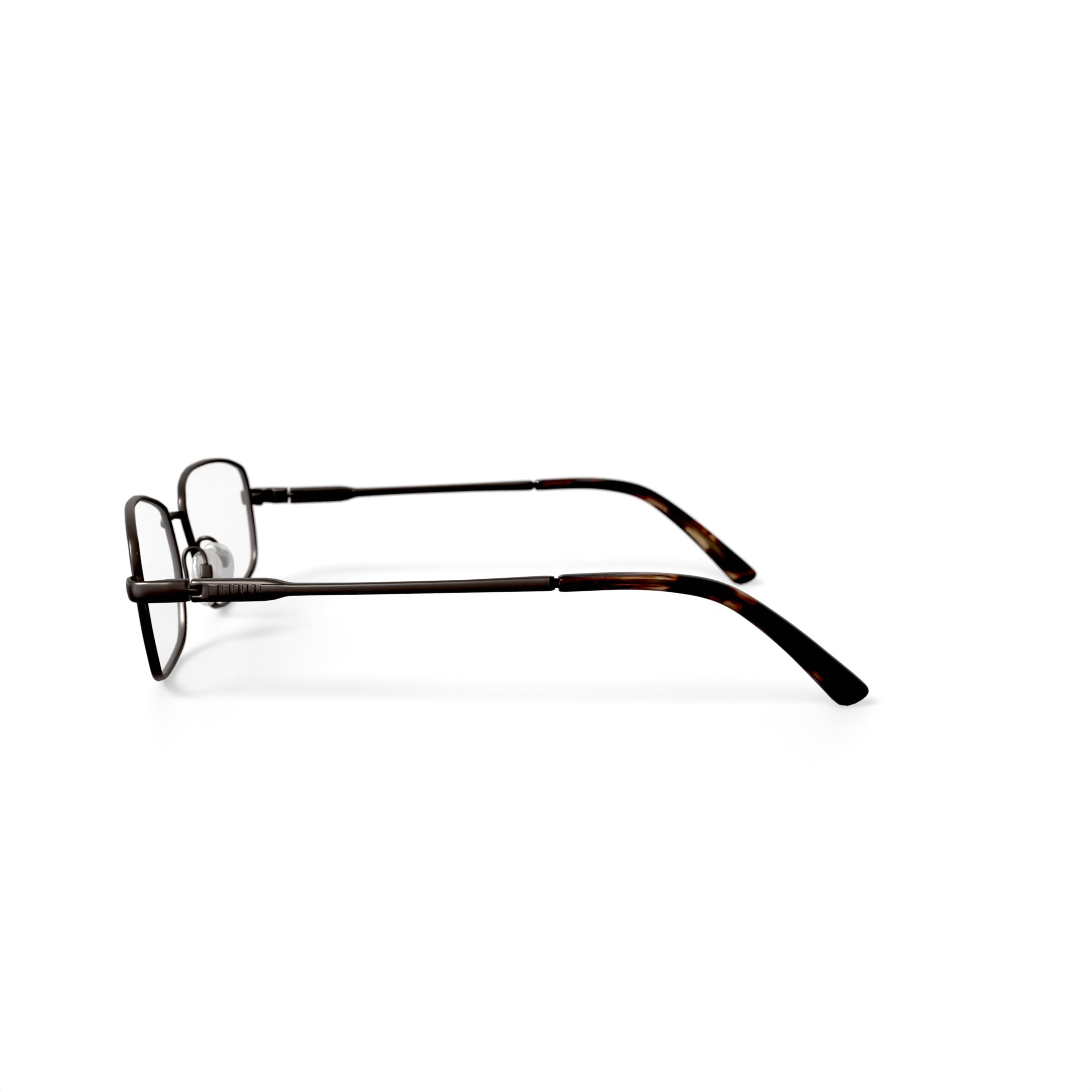 Adolfo Men's Brigadier Square Prescription Eyeglasses with Case, Gunmetal - Image 6