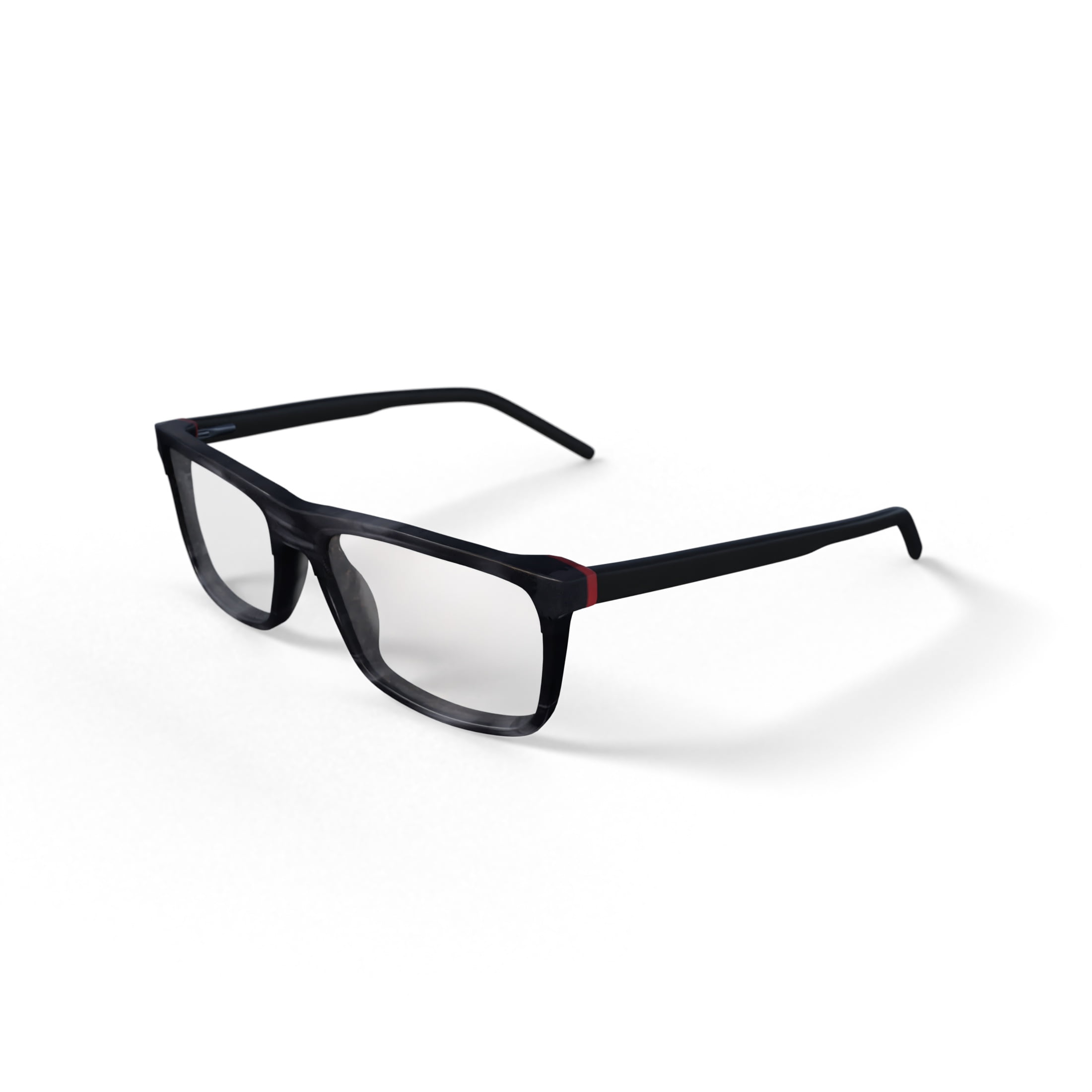 Walmart Men's Matt Rectangular Prescription Eyeglasses with Case, Gray - Image 2