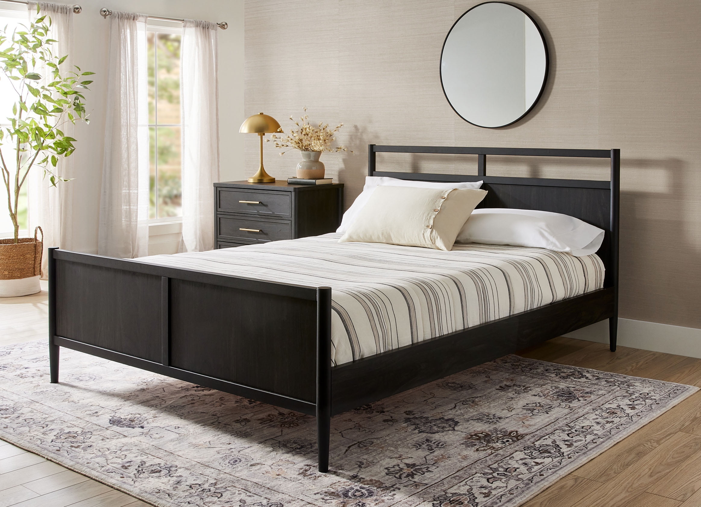 Better Homes & Gardens Oaklee Queen Bed, Charcoal Finish - Image 2