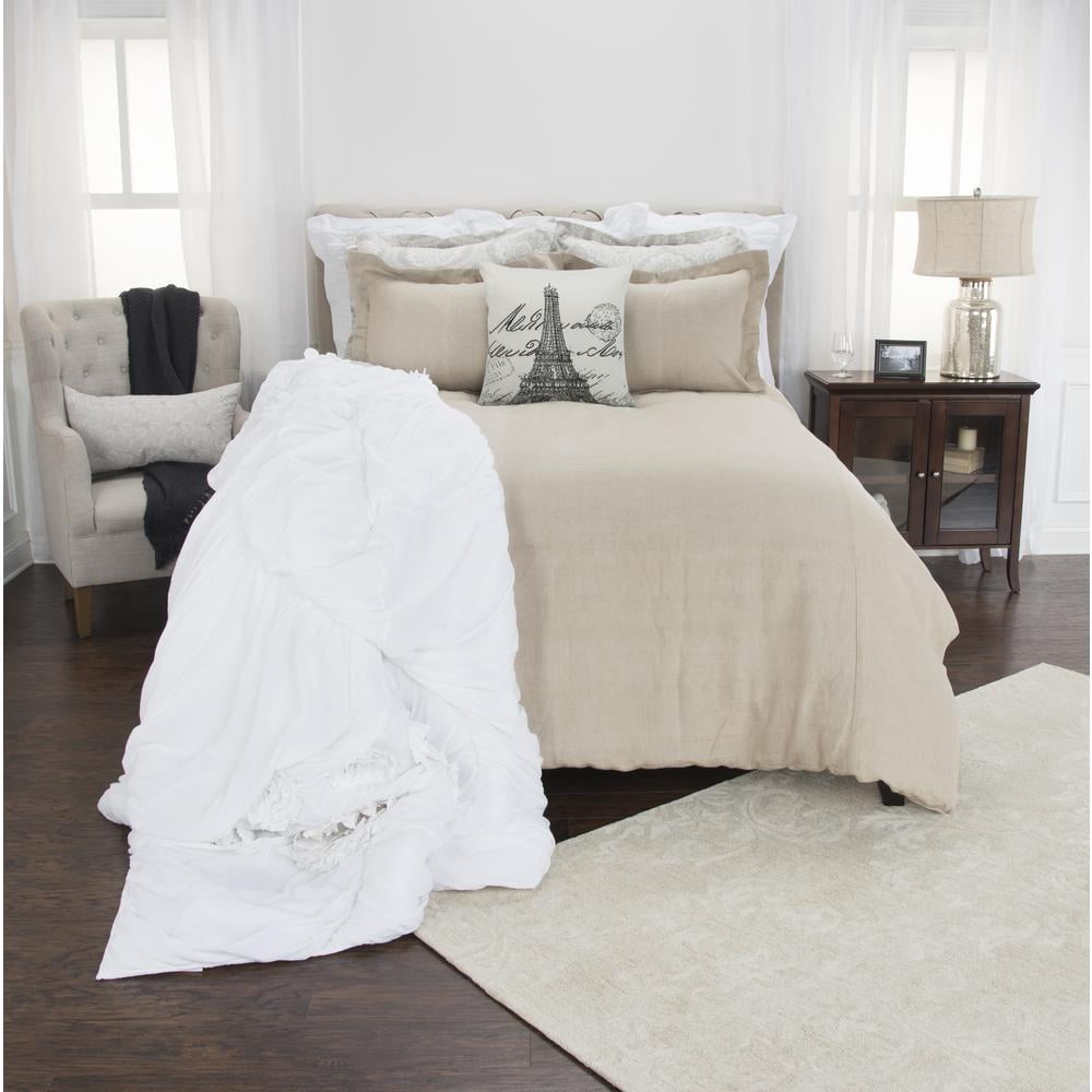 Wildon Home Cherrilyn Duvet Cover, King Beige - Image 7