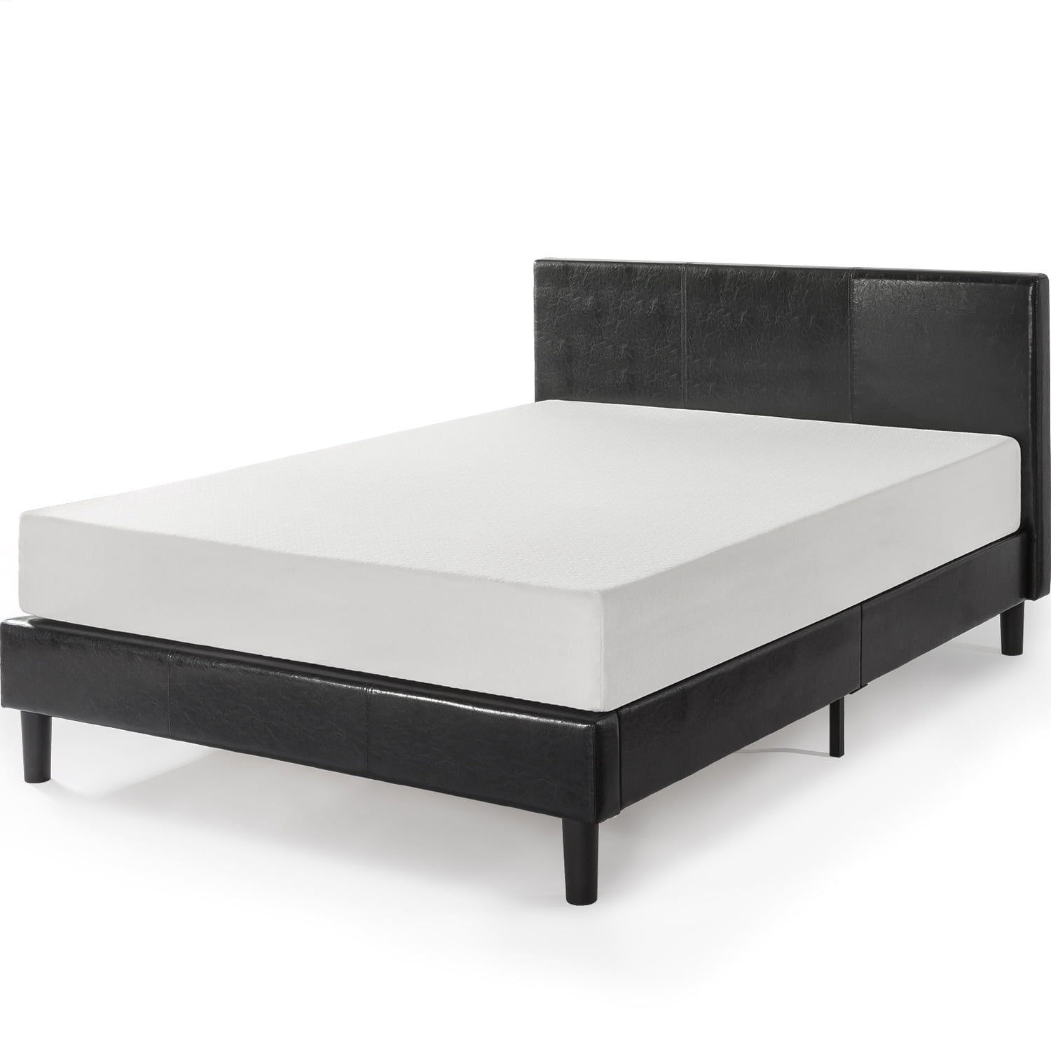 Zinus Jade 44" Faux Leather Upholstered Platform Bed, King - Image 2