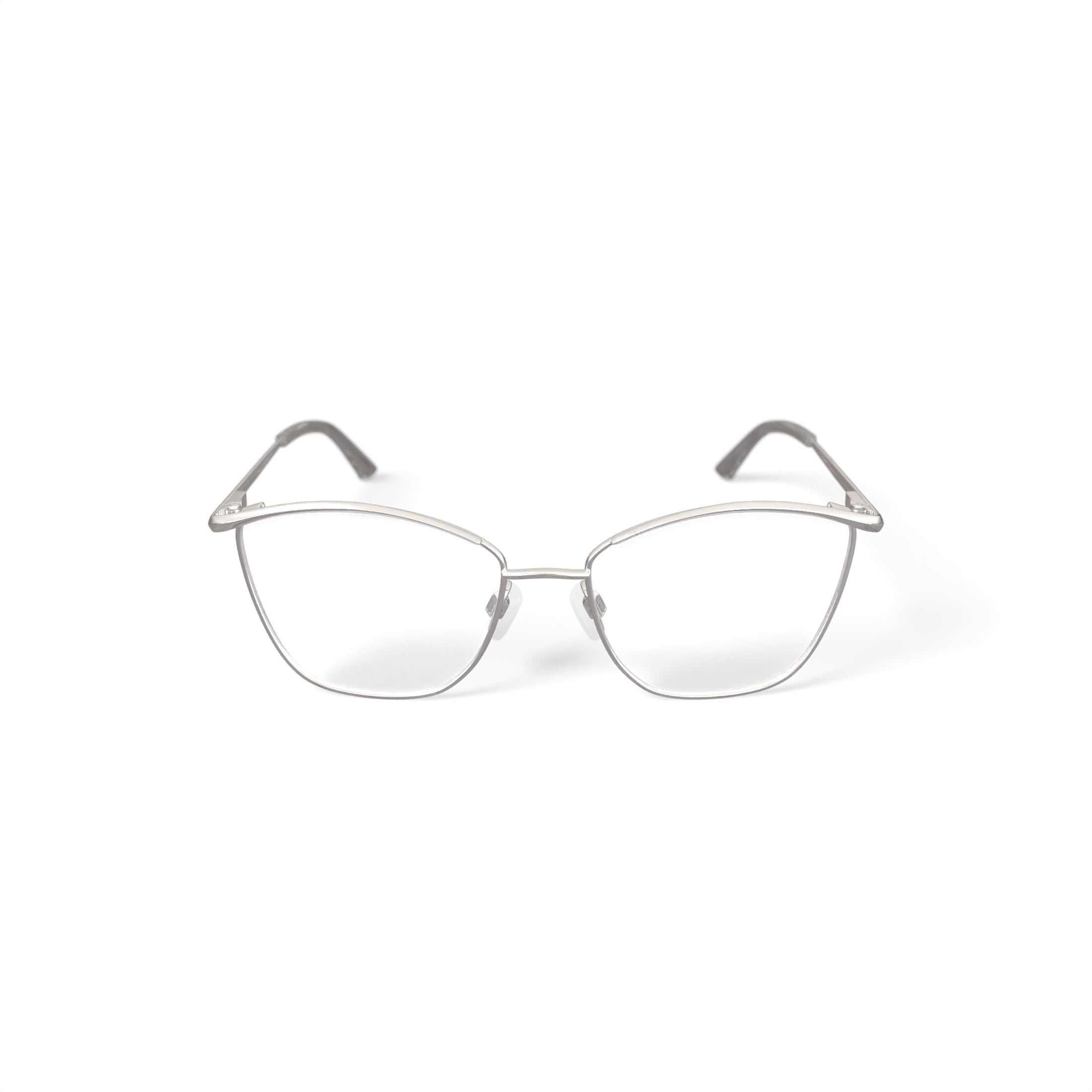 Walmart Women's MV016 Chelsea Cat Eye Prescription Eyeglasses with Case, Silver - Image 4