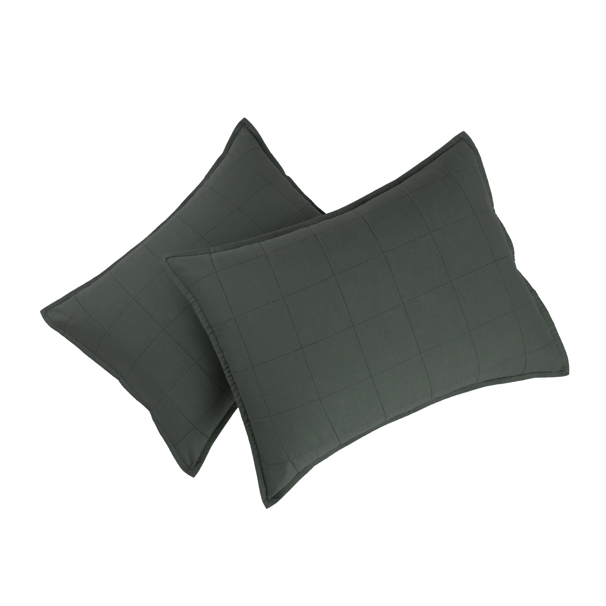 Allswell Cotton Linen Blend Quilt Set, Flagstone, Full/Queen - Image 6