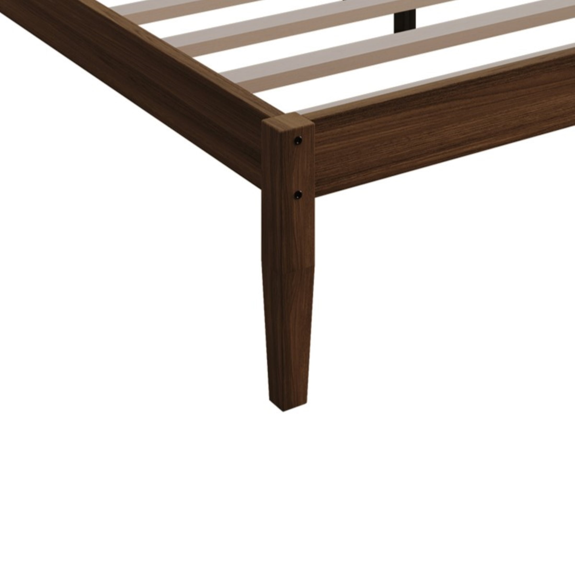 Castle Place Natural Harmony Wooden King Platform Bed, Walnut - Image 6