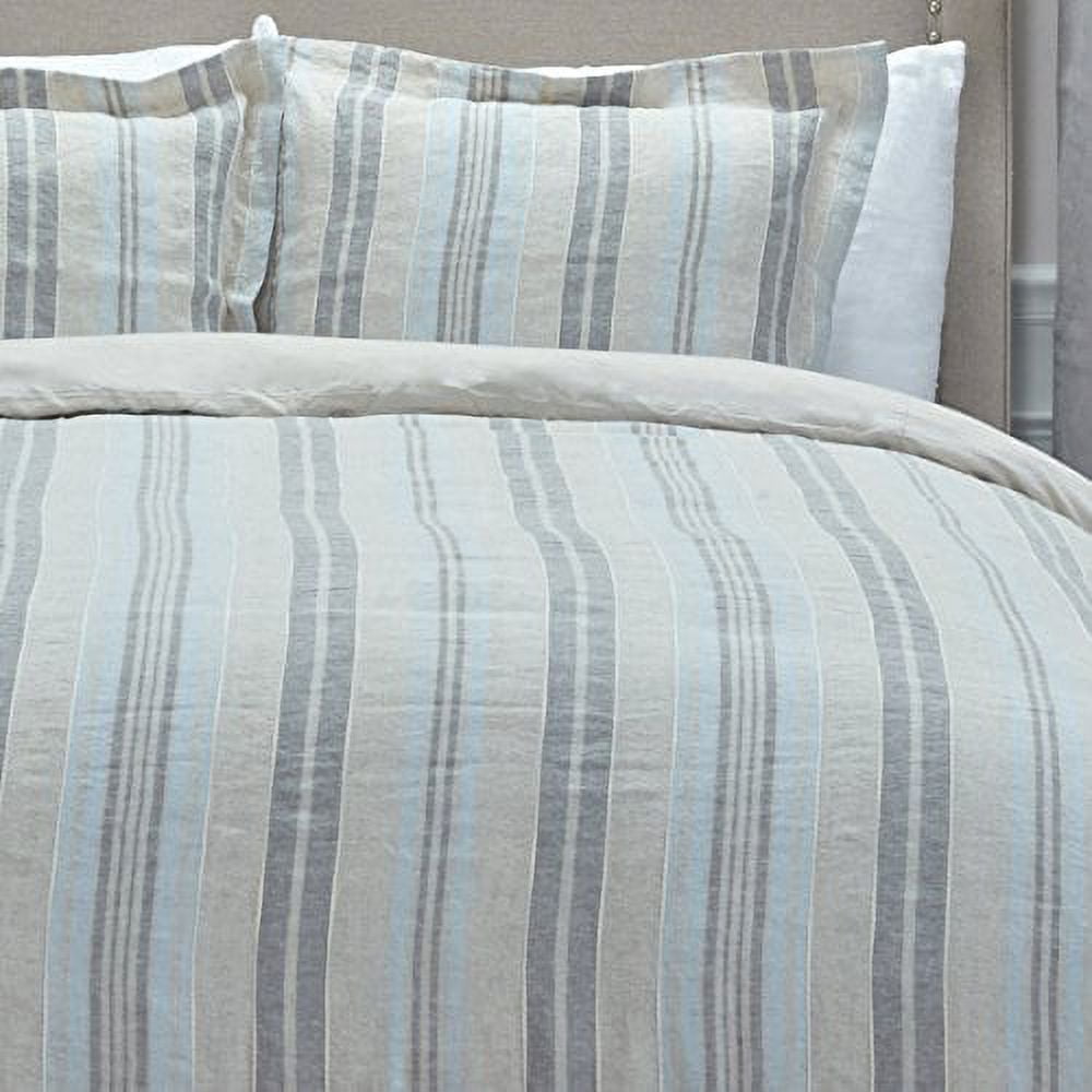 Rizzy Home 3 Piece Linen Duvet Cover Set - Image 4