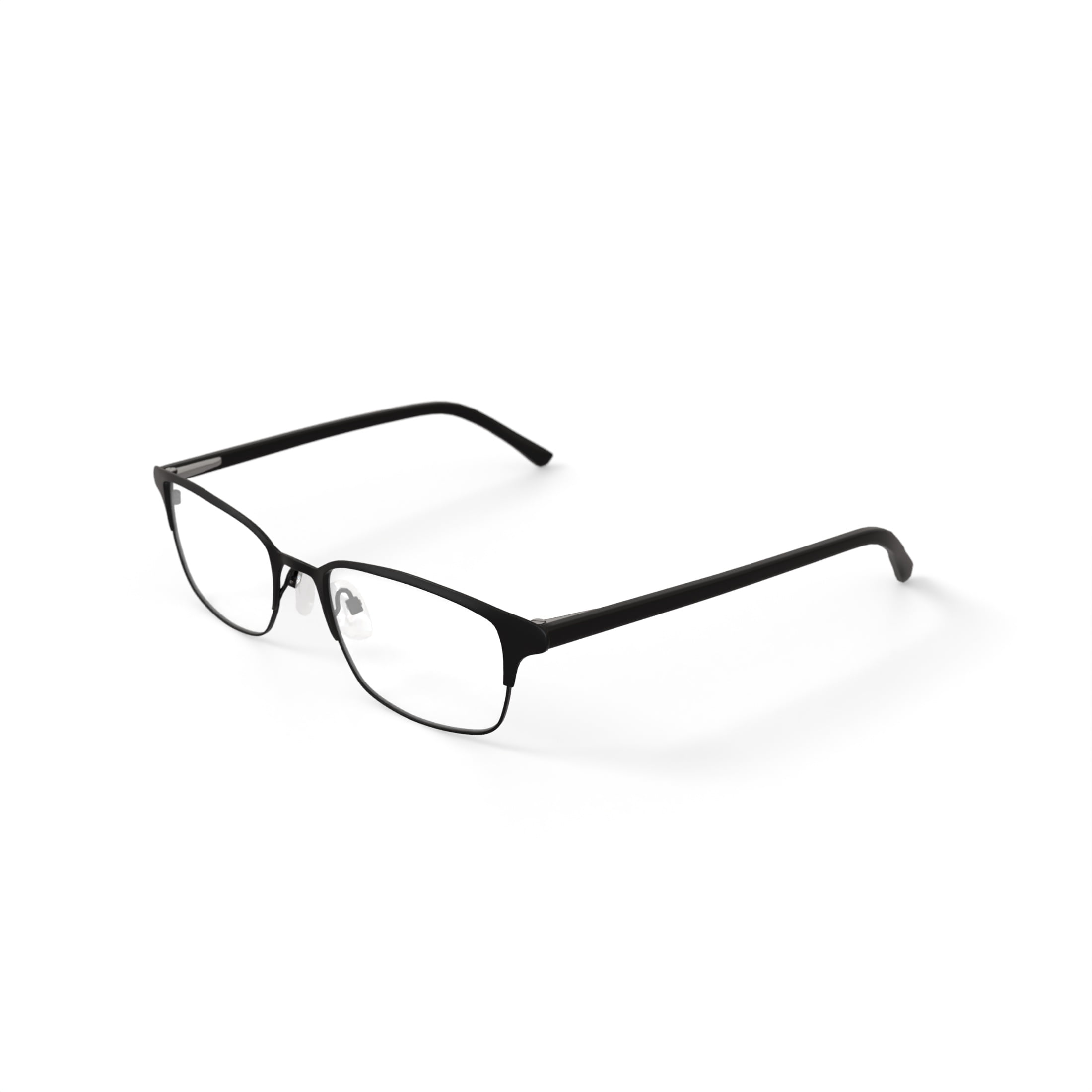 Walmart Men's FM11032 Rectangular Prescription Eyeglasses with Case, Matte Black - Image 2