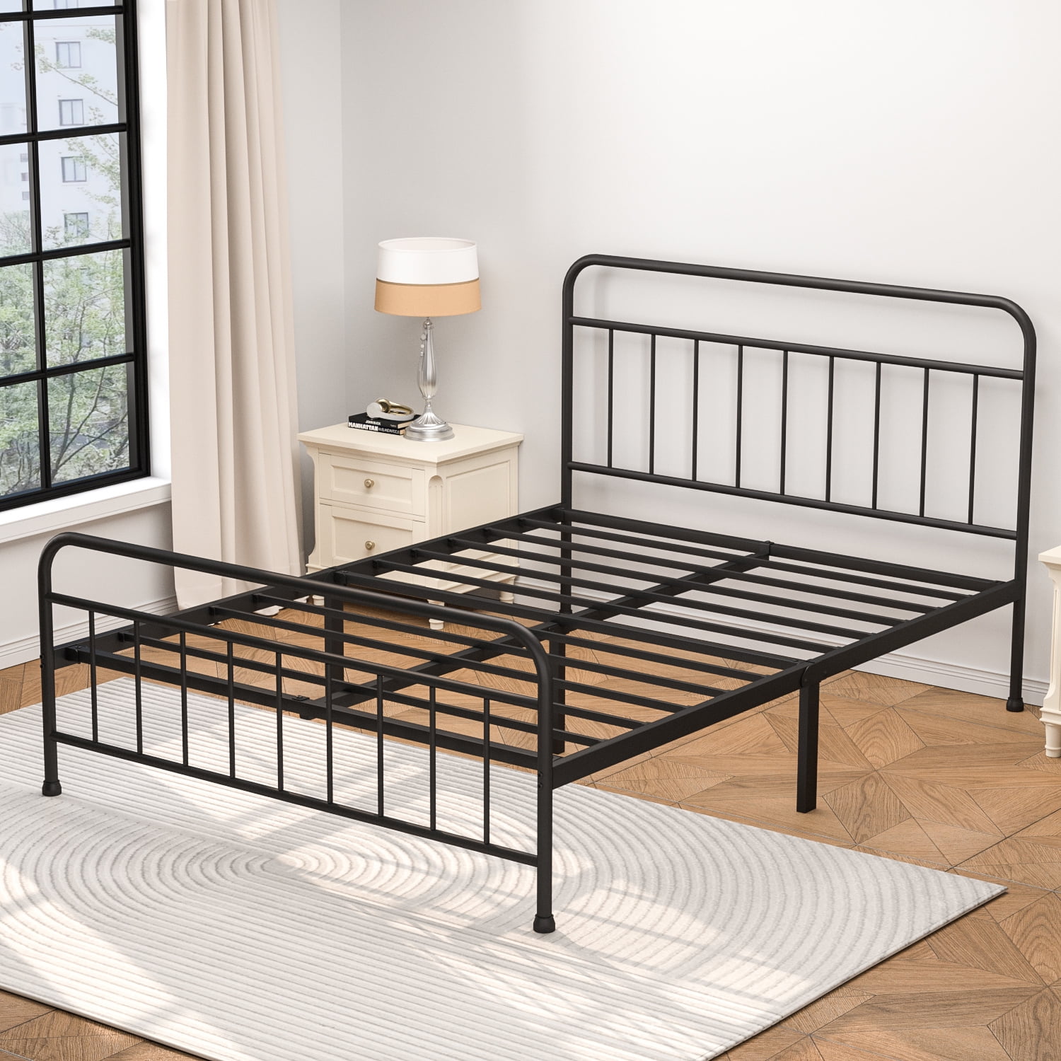 Mainstays Ardent King Metal Spindle Bed, Black,Adult - Image 3